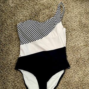 Kona Sol Nautical Dreams one-strap swimsuit